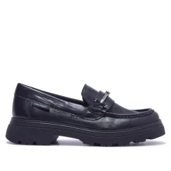 Alsenso Black Leather Loafers