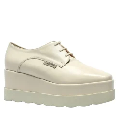 Amuleto Off White Leather Platform Loafers