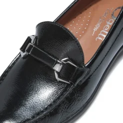 Anglette Black Patent Leather Loafers