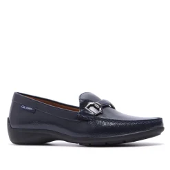 Anglette Navy Patent Leather Loafers