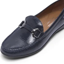 Anglette Navy Patent Leather Loafers