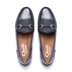 Anglette Navy Patent Leather Loafers