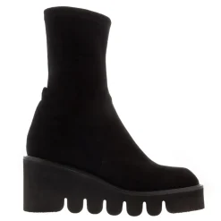 Ariel Black Suede Wavesole Ankle Boots