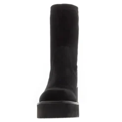 Ariel Black Suede Wavesole Ankle Boots