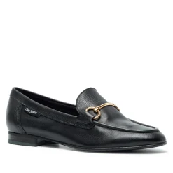 Arlie Black Leather Snaffle Loafers
