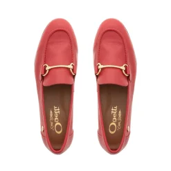 Arlie Red Leather Snaffle Loafers