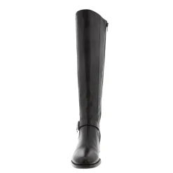Arque Black Leather Knee High Boots