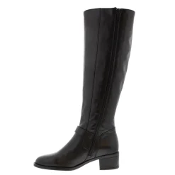 Arque Black Leather Knee High Boots