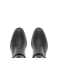 Arque Black Leather Knee High Boots