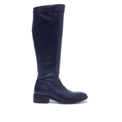 Ashby Navy Leather Boots