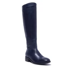Ashby Navy Leather Boots