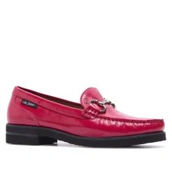 Aubrigo Fuchsia Patent Leather Loafers