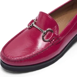 Aubrigo Fuchsia Patent Leather Loafers