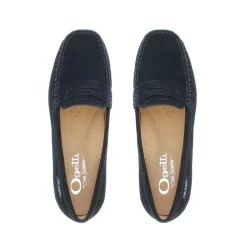 Bettina Navy Slip-On Loafers