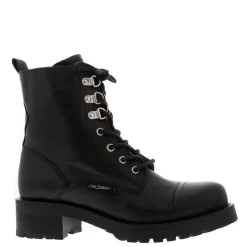 Blanca Black Leather Ankle Boots