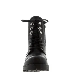 Blanca Black Leather Ankle Boots
