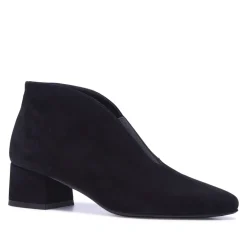 Blenniee Black Suede Ankle Boots