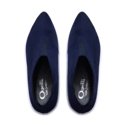 Blenniee Navy Suede Ankle Boots