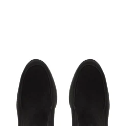 Boahi Black Suede Knee High Boots