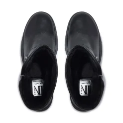 Bollichi Black Leather Ankle Boots