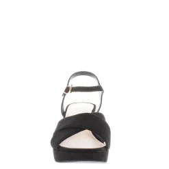 Bowie Black Suede Platform Sandals