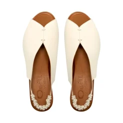 Buttercup Off White Leather Slingback Sandal