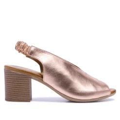 Buttercup Rose Gold Leather Sandals