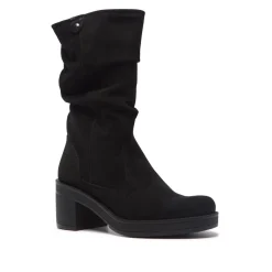 Camogli Black Suede Ankle Boots