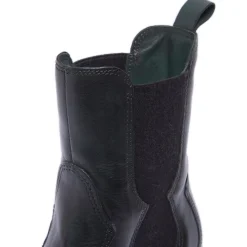 Caprice Green Leather Ankle Boots