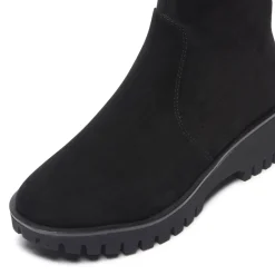 Carisolo Black Suede Ankle Boots