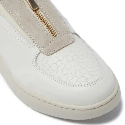Crishelle Off White Suede Trainers
