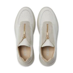 Crishelle Off White Suede Trainers