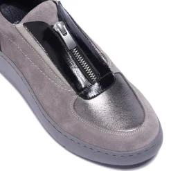 Crishelle Pewter Suede Trainers