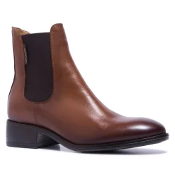 Delicio Tan Leather Ankle Boots