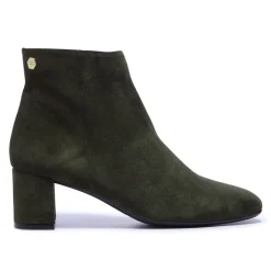 Effy Green Suede Ankle Boots