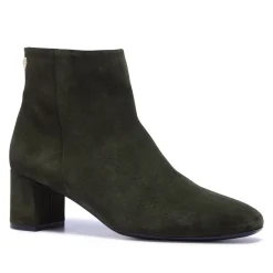 Effy Green Suede Ankle Boots