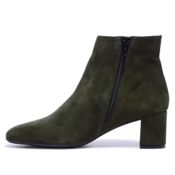 Effy Green Suede Ankle Boots