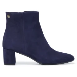 Effy Navy Suede Ankle Boots