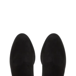 Emalynne Black Italian Suede Over The Knee High Boots