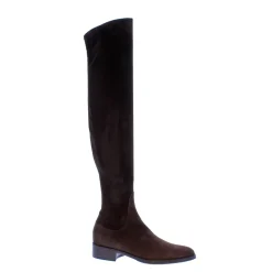 Emalynne Brown Italian Suede Over The Knee Boots