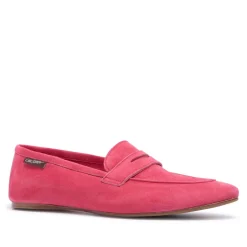 Emarlie Fuchsia Suede Penny Loafers