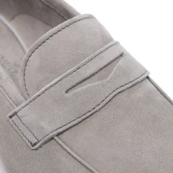 Emarlie Grey Suede Penny Loafers