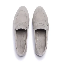 Emarlie Grey Suede Penny Loafers