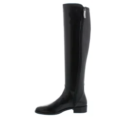 Emma Black Leather Knee-High Boots