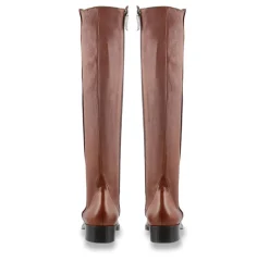 Emma Tan Leather Knee-High Boots