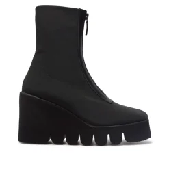 Enrico Black Stretch Ankle Boots