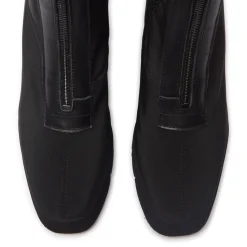 Enrico Black Stretch Ankle Boots