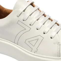 Est1974 White Leather Platform Trainers
