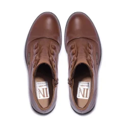Ester Tan Leather Ankle Boots