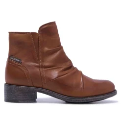 Felice Tan Leather Ankle Boots